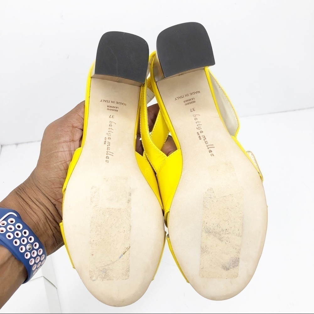 BETTYE Muller Yellow Patent leather sling back shoes - Picture 12 of 15